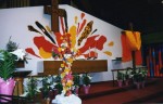 draped cross
