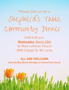 Shepherd’s Table Community Dinner